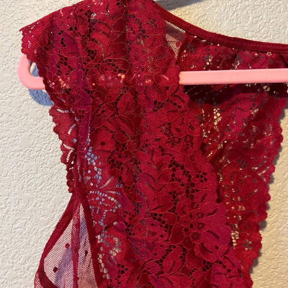 4XL Red Lace Bra & Thong Set - Picture 3 of 9